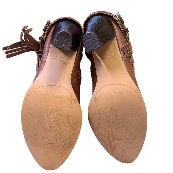 Miranda by Miranda Lambert Cambridge Ankle Boots Western Heeled Brown Size 8 M - Picture 6 of 10